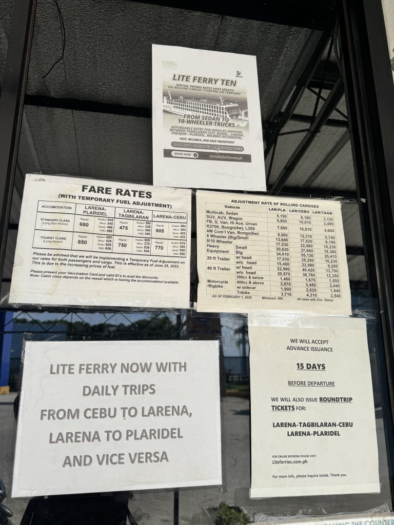 Vehicle Rates Larena Cebu