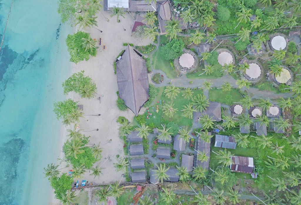 Aerial view of Camp San Bernardino de Lavigan
