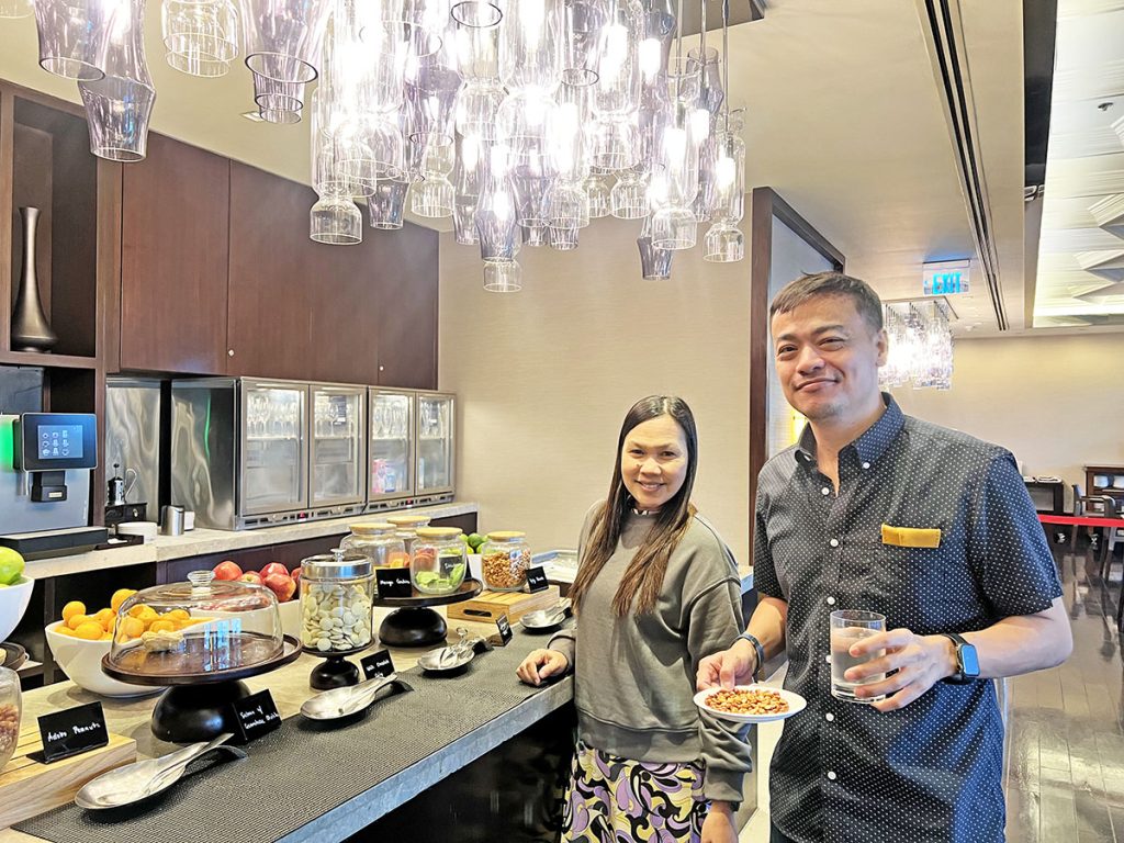 Afternoon snacks at the Executive Lounge
